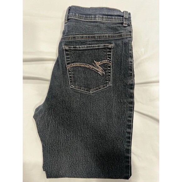 Gloria Vanderbilt Women’s Straight Leg Size 10 Dark Wash Stretch Jeans - Picture 10 of 10